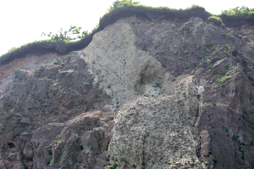 図7　イタンキ岬の砕屑岩脈上部.jpg